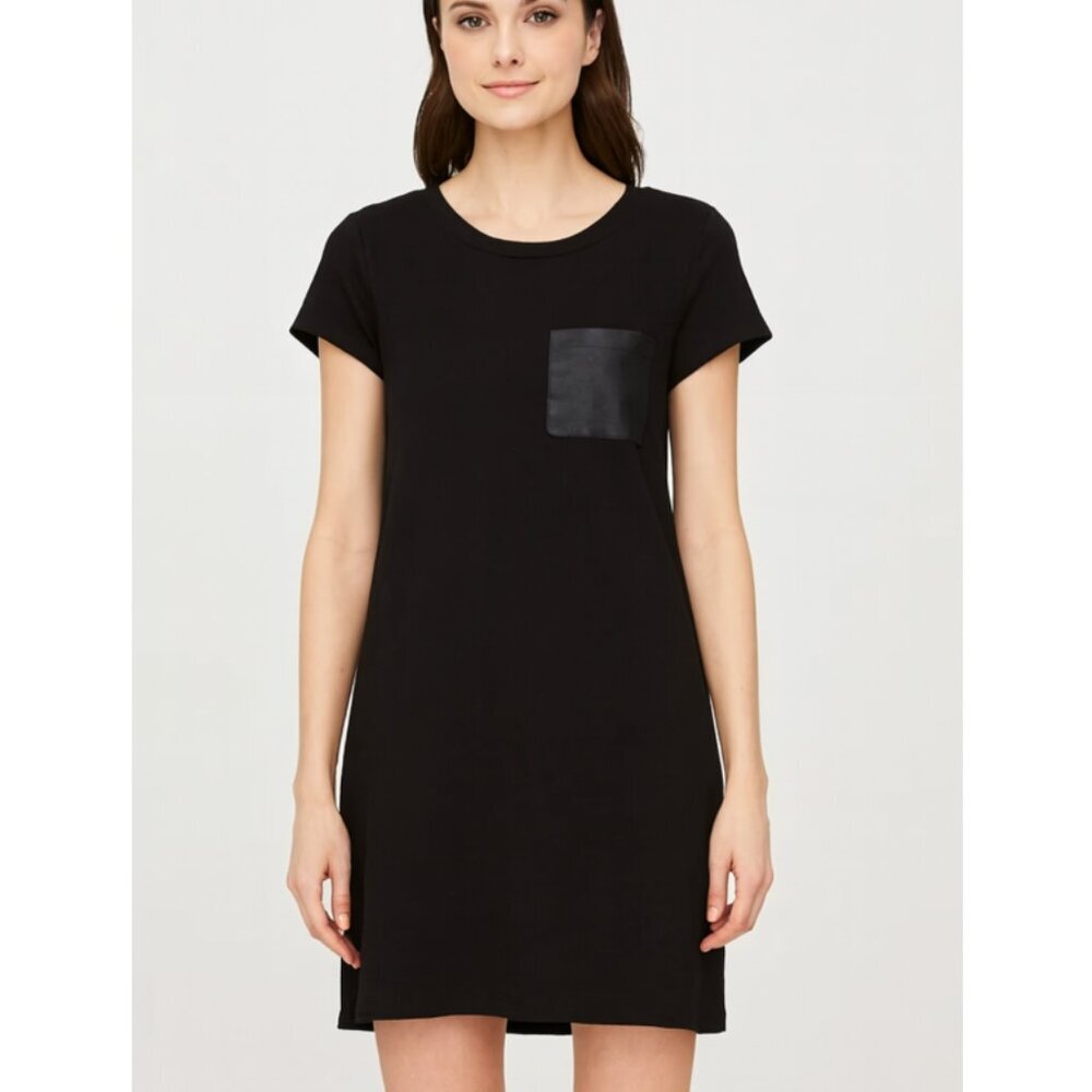 NWT Gap Faux Leather Pocket Tee Shirt Dress Size XS